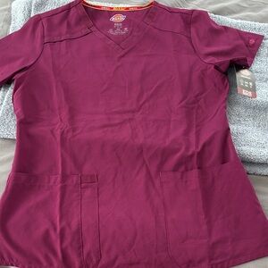 Women's Burgundy Scrub Top